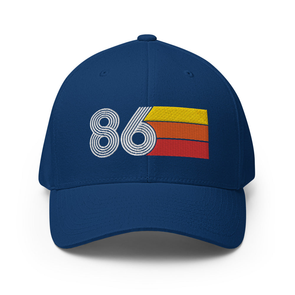 86 1986 fitted baseball cap