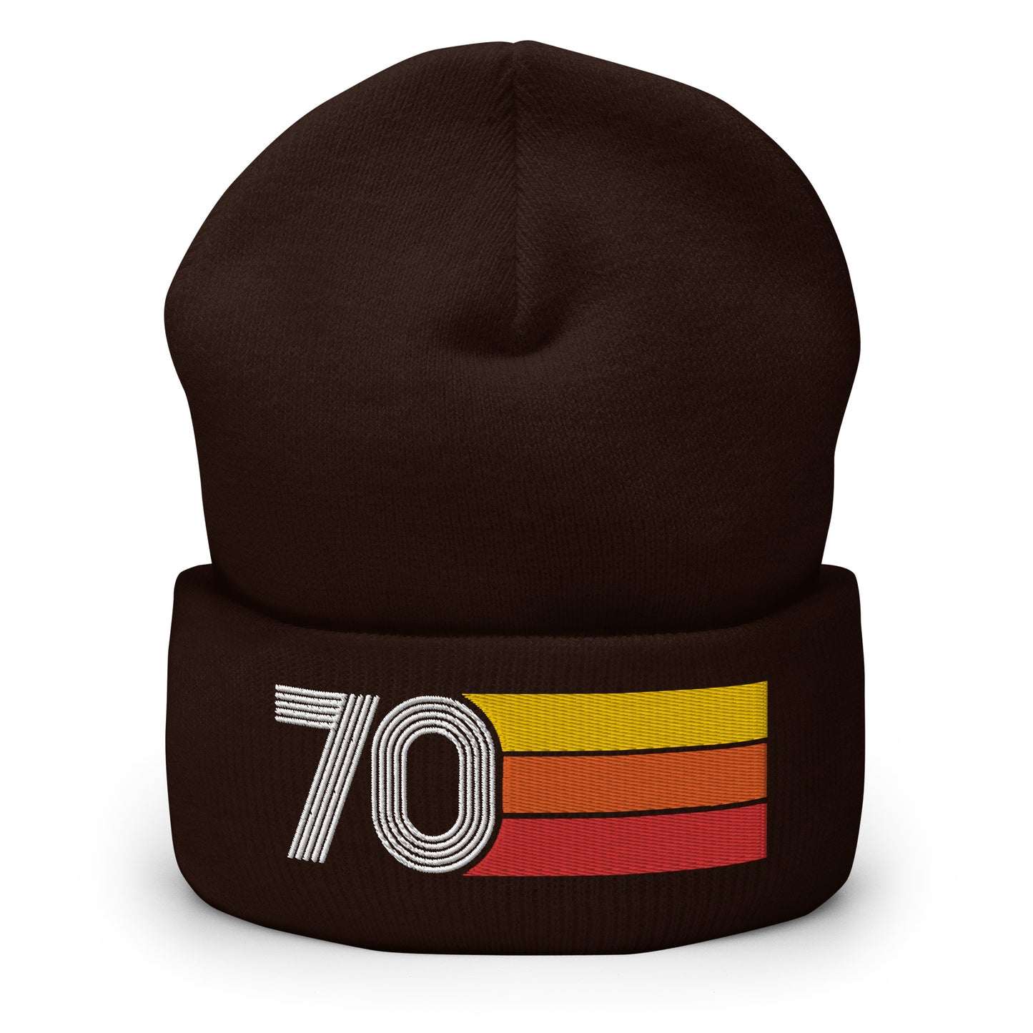 70 - 1970 Retro Tri-Line Cuffed Beanie