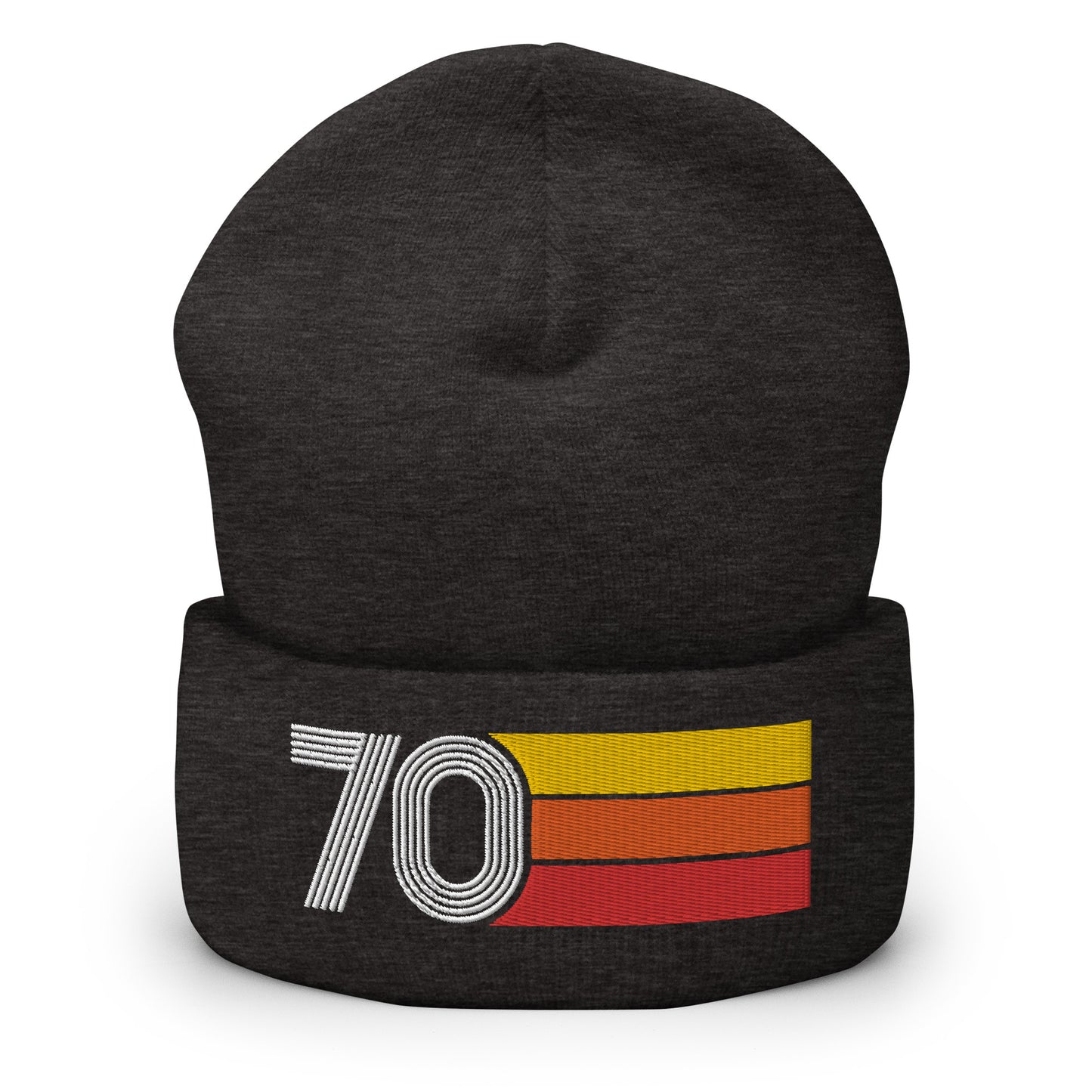 70 - 1970 Retro Tri-Line Cuffed Beanie