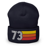 73 - 1973 Retro Tri-Line Cuffed Beanie