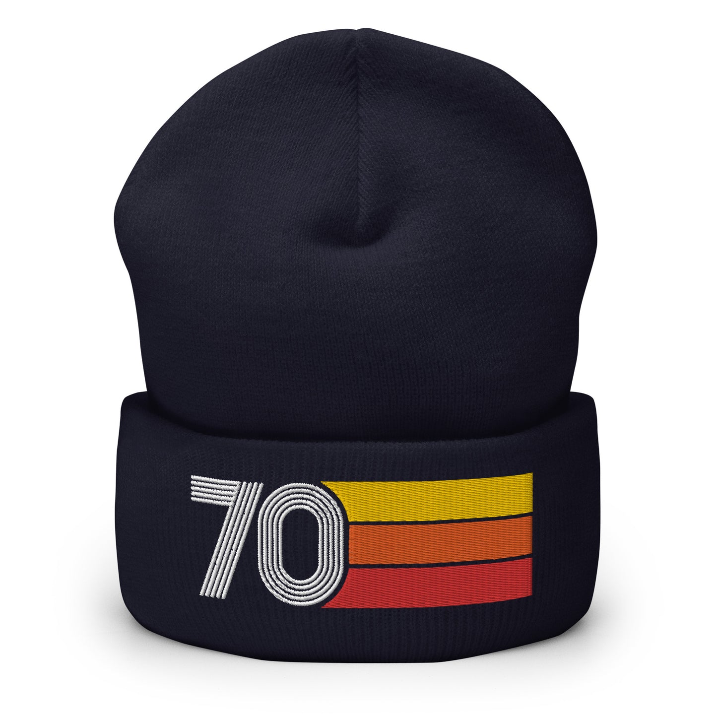 70 - 1970 Retro Tri-Line Cuffed Beanie