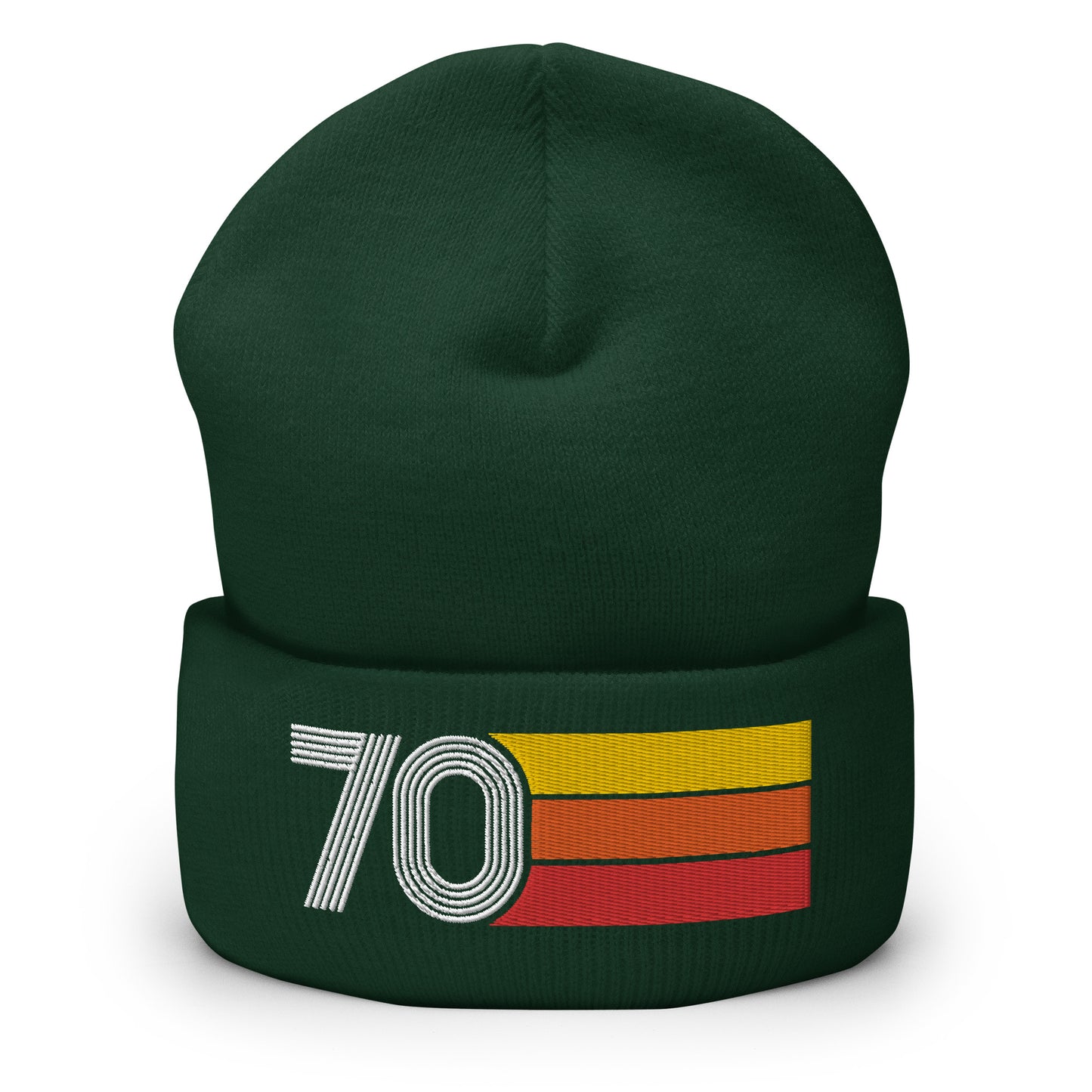 70 - 1970 Retro Tri-Line Cuffed Beanie