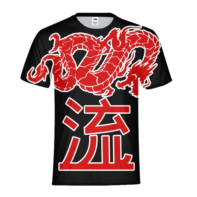 Kanji Japanese dragon Mens All-Over Print T-shirt - Styleuniversal