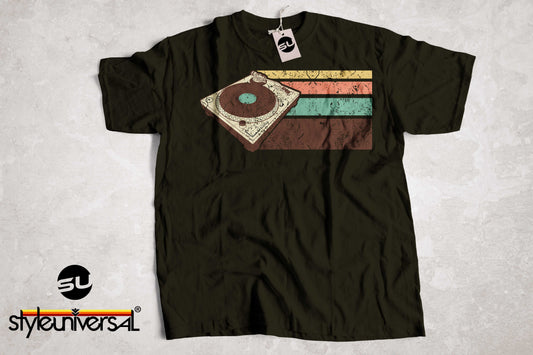 Vintage Retro DJ Turntable Hip Hop EDM Short-Sleeve T-Shirt