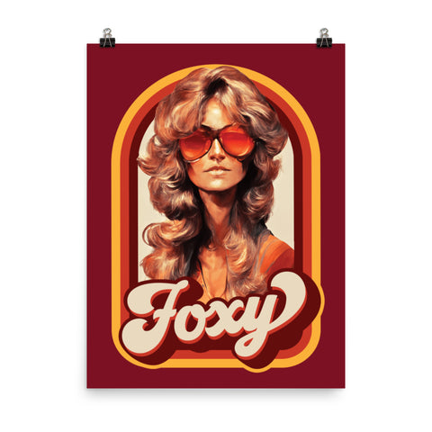 Retro 70's Foxy Wall Art Poster