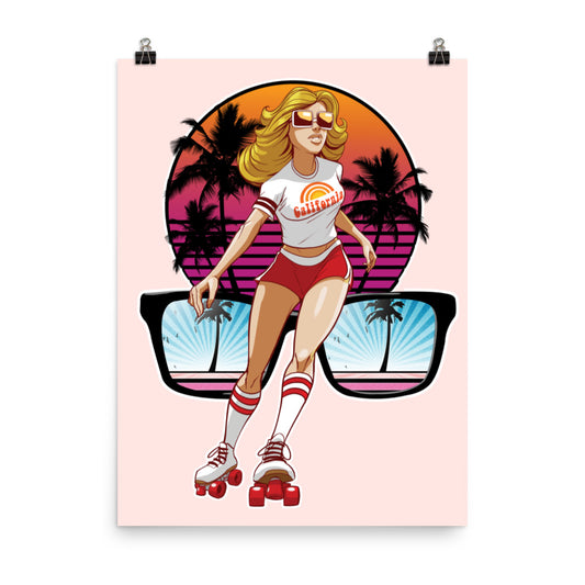 Roller Girl Wall Art Poster
