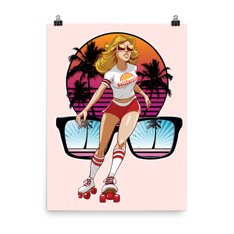 Roller Girl Wall Art Poster