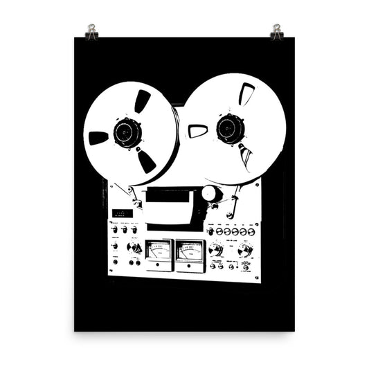 Reel to Reel Player Wall Art Poster