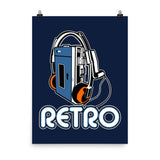 Retro Cassette Player Wall Art Poster