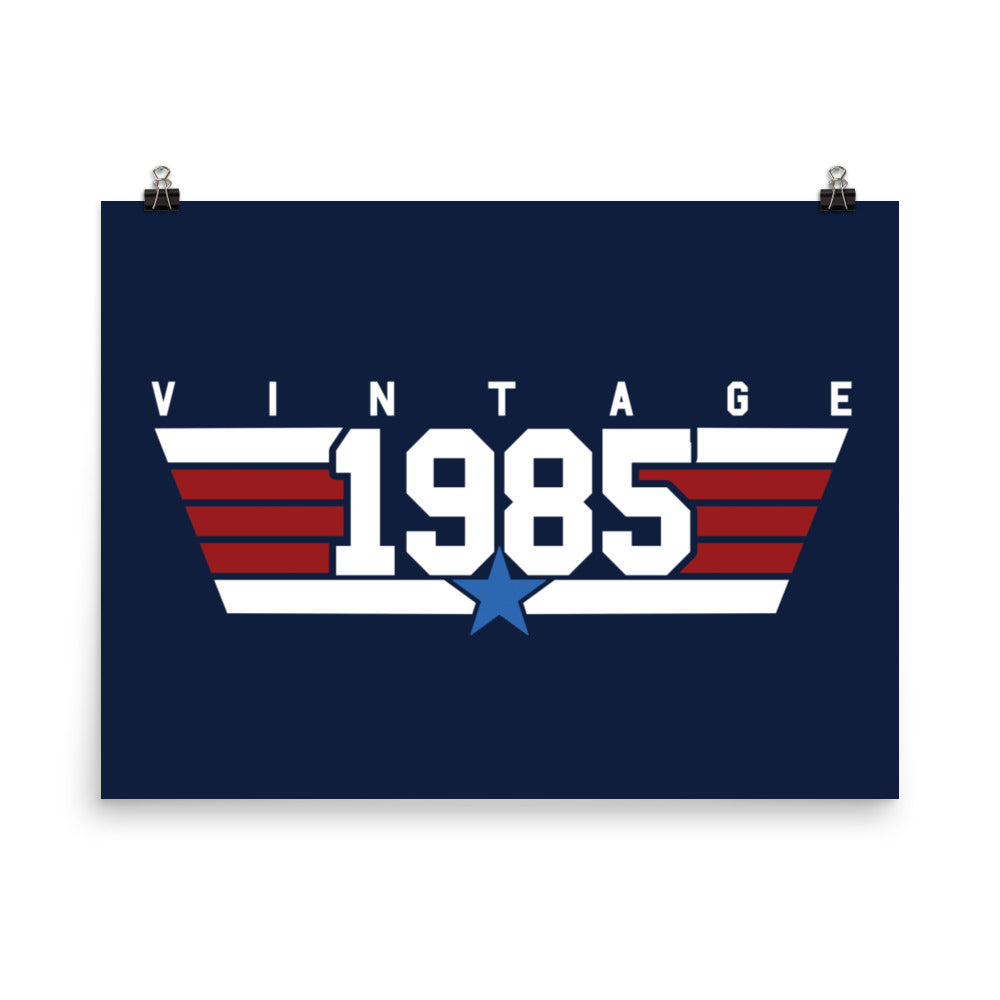 85 - Vintage 1985 Aviator Wall Art Poster