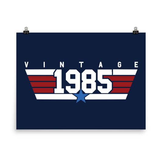 85 - Vintage 1985 Aviator Wall Art Poster