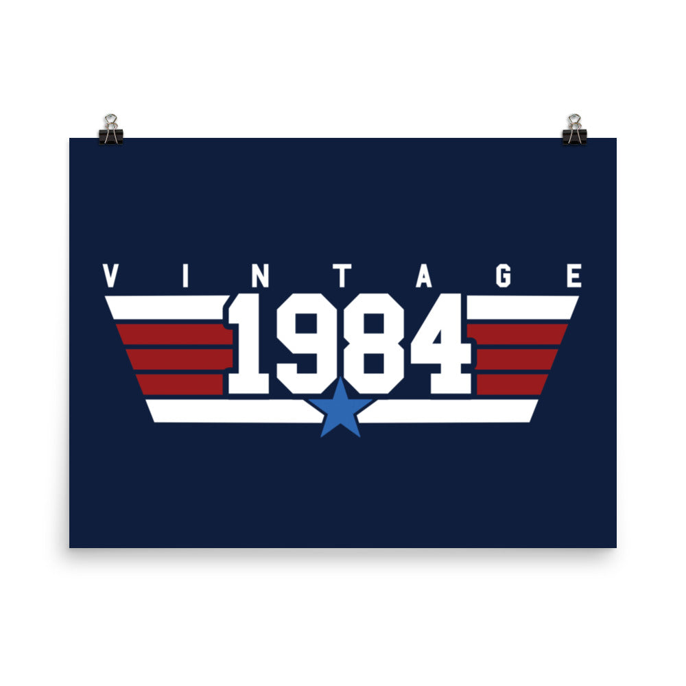 84 - Vintage 1984 Aviator Wall Art Poster