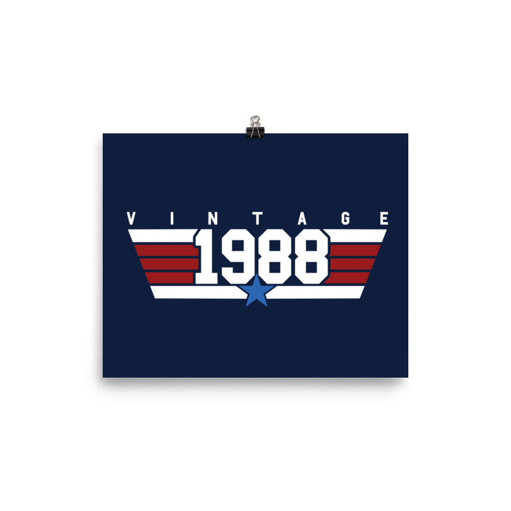 88 - Vintage 1988 Aviator Wall Art Poster