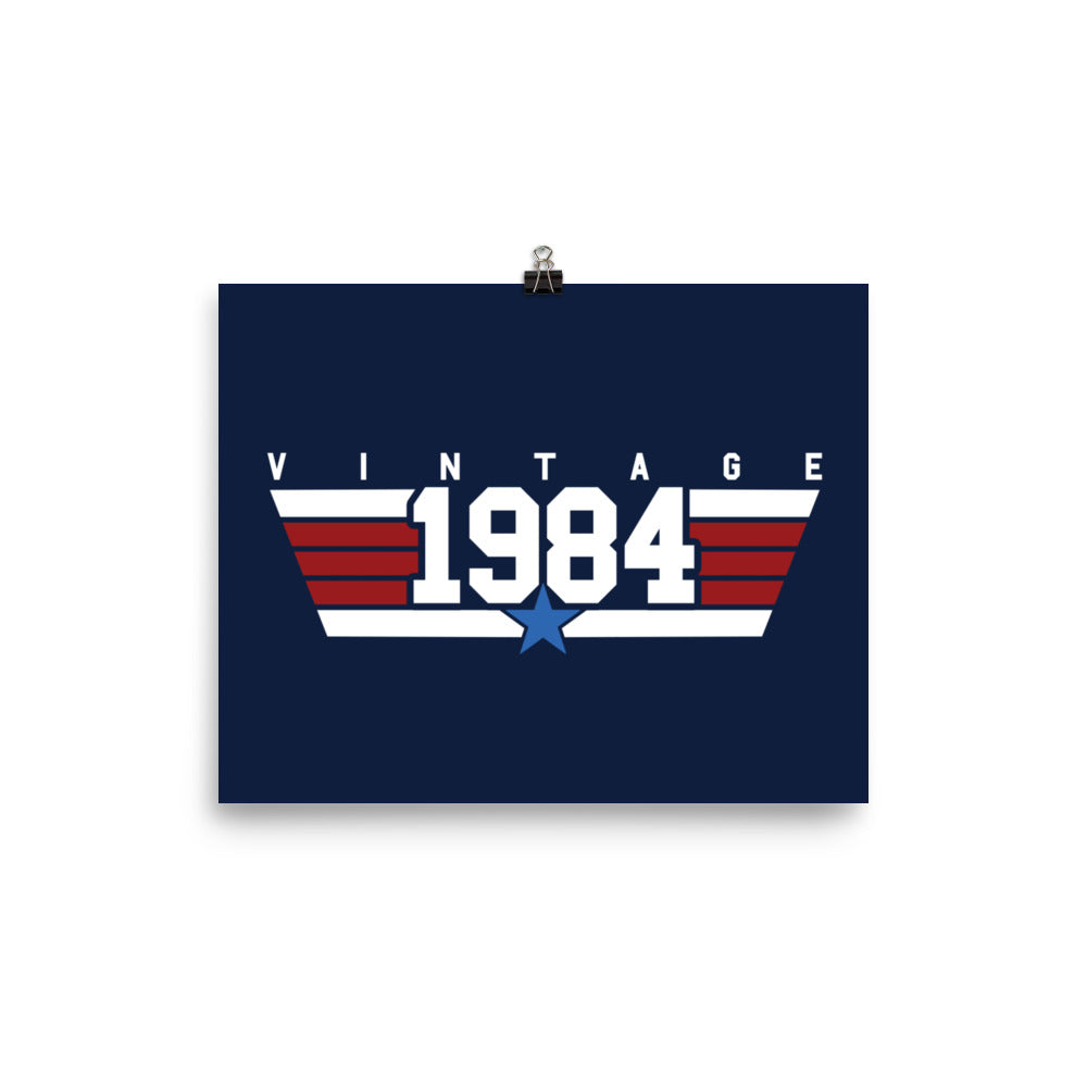 84 - Vintage 1984 Aviator Wall Art Poster