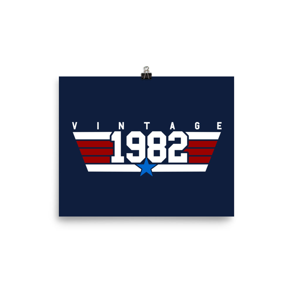 82 - Vintage 1982 Aviator Wall Art Poster