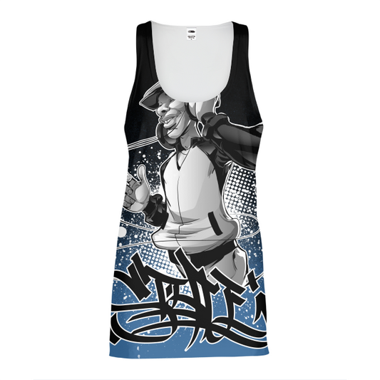 Hip Hop Vibes Womens All-Over Pint Tank Top - Styleuniversal