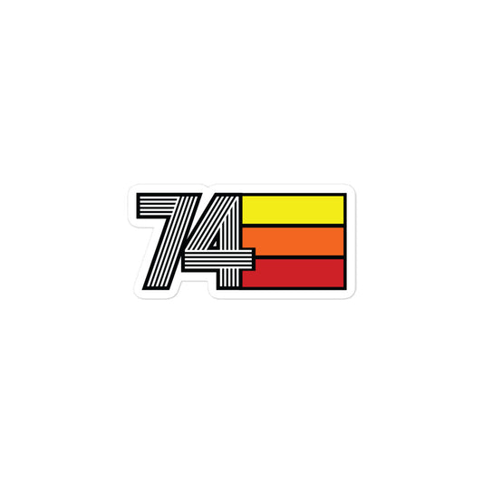 74 - 1974 Retro Tri- Line Decal Decoration Bubble-free Vinyl stickers