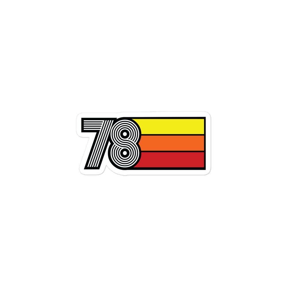 78 - 1978 Retro Tri- Line Decal Decoration Bubble-free Vinyl stickers