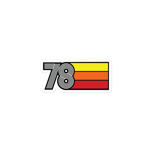 78 - 1978 Retro Tri- Line Decal Decoration Bubble-free Vinyl stickers