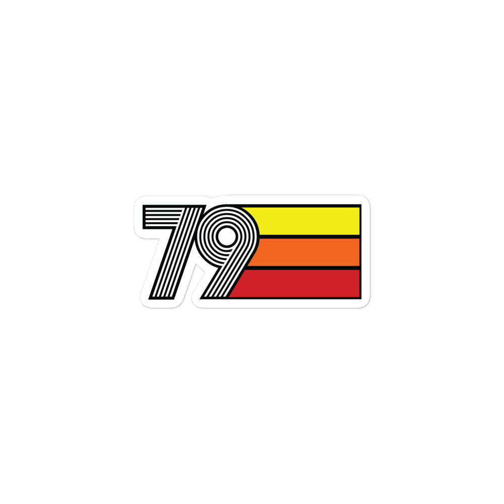 79 - 1979 Retro Tri- Line Decal Decoration Bubble-free Vinyl stickers