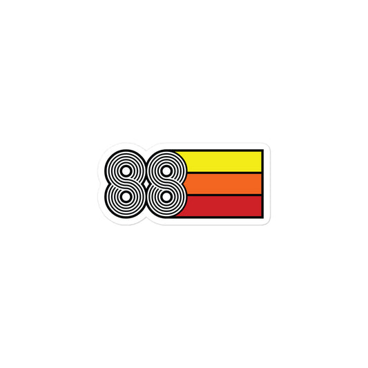 88 - 1988 Retro Tri- Line Decal Decoration Bubble-free Vinyl stickers
