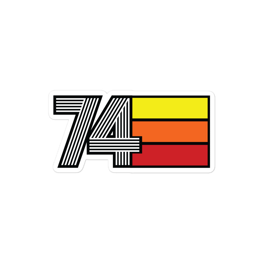 74 - 1974 Retro Tri- Line Decal Decoration Bubble-free Vinyl stickers