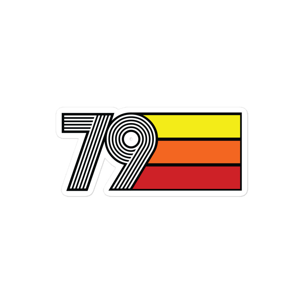 79 - 1979 Retro Tri- Line Decal Decoration Bubble-free Vinyl stickers