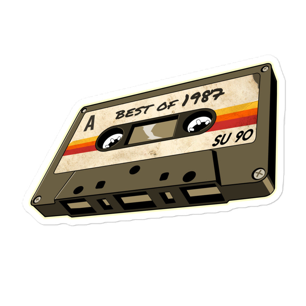87 - Best of 1987 - Retro Cassette Tape Vinyl Decal stickers