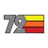 72 - 1972 Retro Tri- Line Decal 50th Birthday Decoration Bubble-free Vinyl stickers