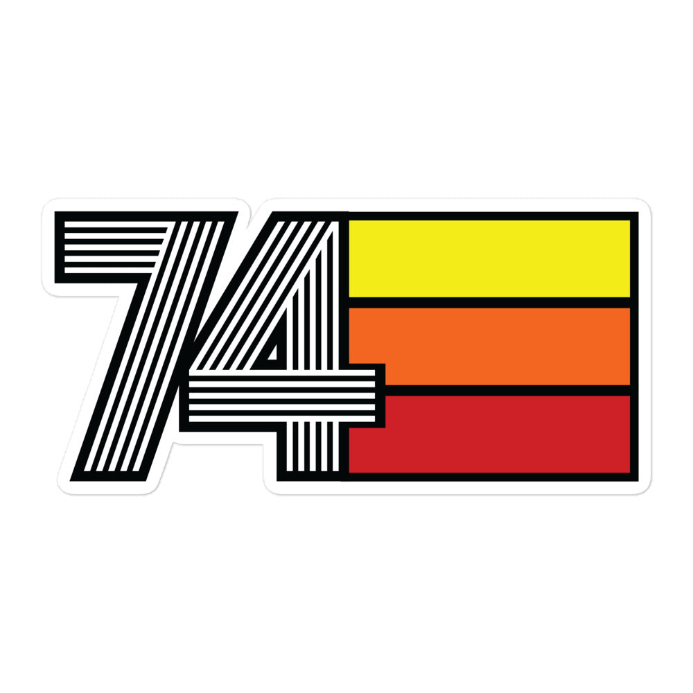 74 - 1974 Retro Tri- Line Decal Decoration Bubble-free Vinyl stickers