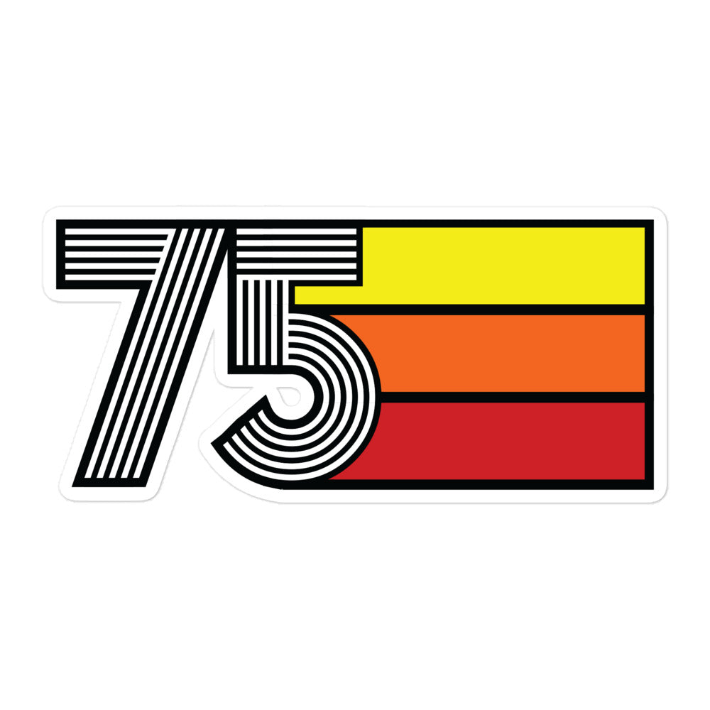 75 - 1975 Retro Tri- Line Decal Decoration Bubble-free Vinyl stickers