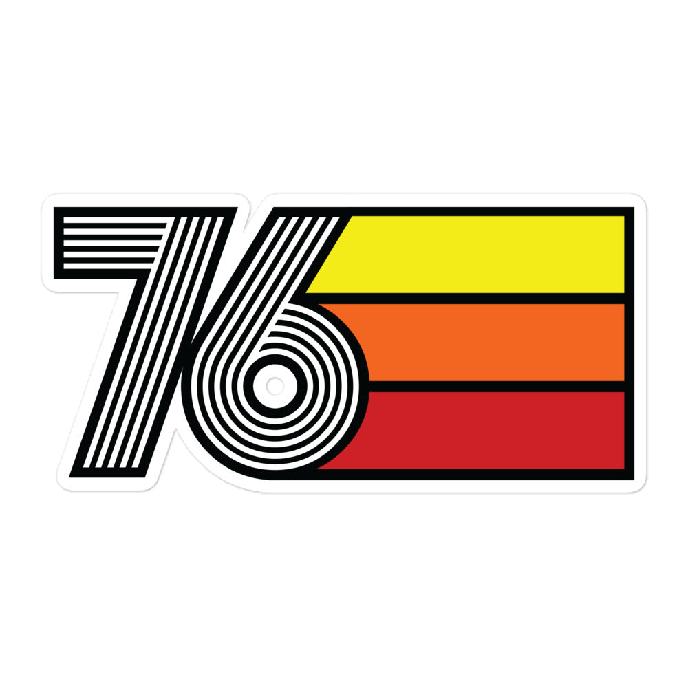 76 - 1976 Retro Tri- Line Decal Decoration Bubble-free Vinyl stickers