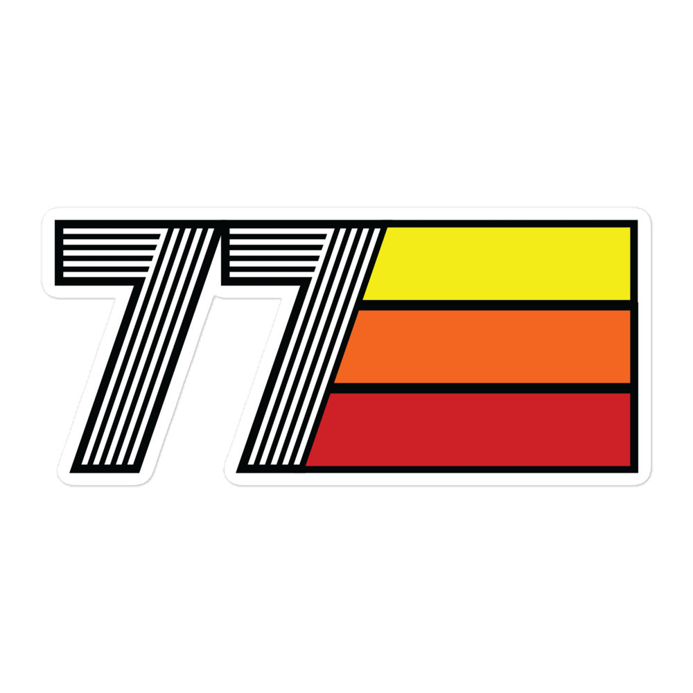 77 - 1977 Retro Tri- Line Decal Decoration Bubble-free Vinyl stickers