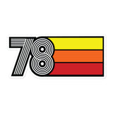 78 - 1978 Retro Tri- Line Decal Decoration Bubble-free Vinyl stickers