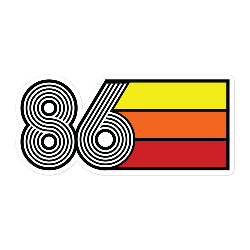 86 - 1986 Retro Tri- Line Decal Decoration Bubble-free Vinyl stickers