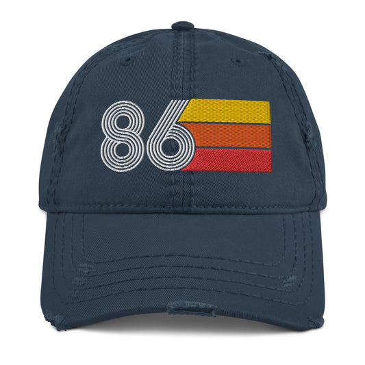 1986 Retro 86 Distressed Dad Hat