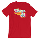 Vintage 1980 Retro Colors Short-Sleeve Unisex T-Shirt