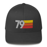 79 1979 fitted baseball cap hat birthday gift for men women retro design