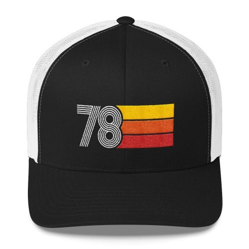 Vintage 1978 Birthday Hat Trucker Cap number 78 retro