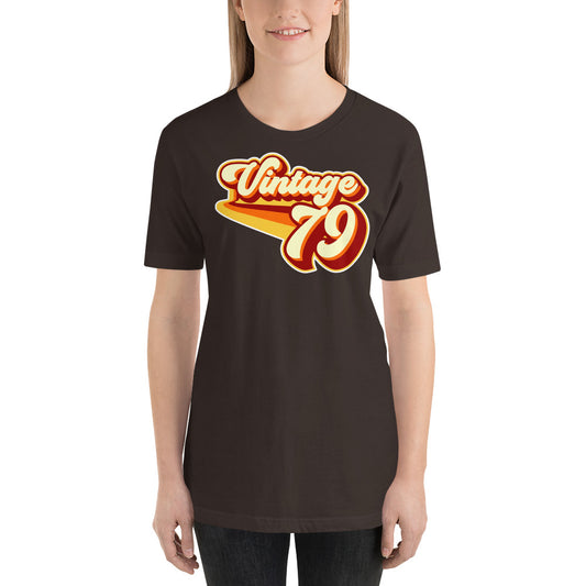 Vintage 1979 Warm Retro Lines SLIM FIT Short-Sleeve Unisex T-Shirt