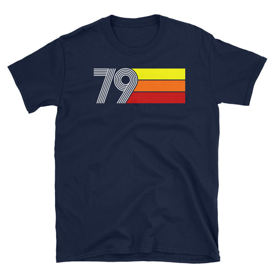79 - RETRO TRI-LINE MEN'S WOMEN'S SHORT-SLEEVE UNISEX T-SHIRT