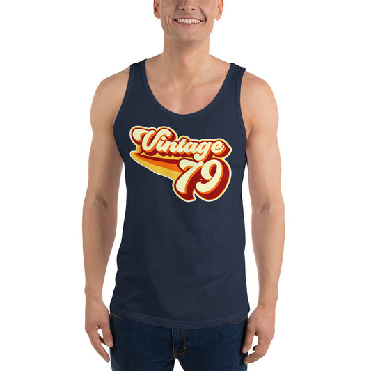 Vintage 1979 Warm Retro Lines Unisex  Tank Top