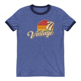 Vintage 1971 Warm Retro Sunset Unisex Ringer T-Shirt