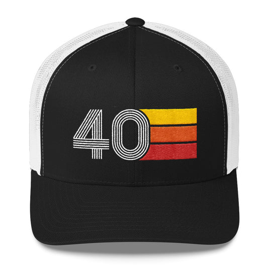 40 - 40th Birthday Retro Hat Trucker Cap