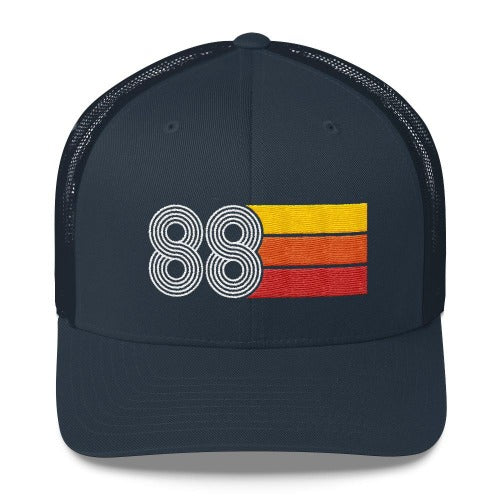 Vintage 1988 Birthday Hat Trucker Cap number 88 retro