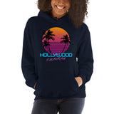 Hollywood California Retro 80's Hooded Sweatshirt - Styleuniversal