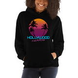 Hollywood California Retro 80's Hooded Sweatshirt - Styleuniversal