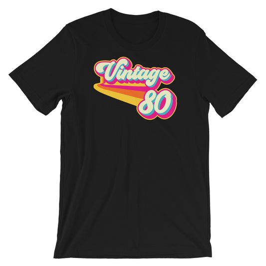 Vintage 1980 Retro Colors Short-Sleeve Unisex T-Shirt