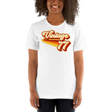 Vintage 1977 Warm Retro Lines SLIM FIT Short-Sleeve Unisex T-Shirt