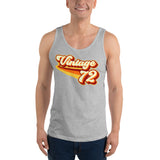 Vintage 1972 Warm Retro Lines Unisex  Tank Top